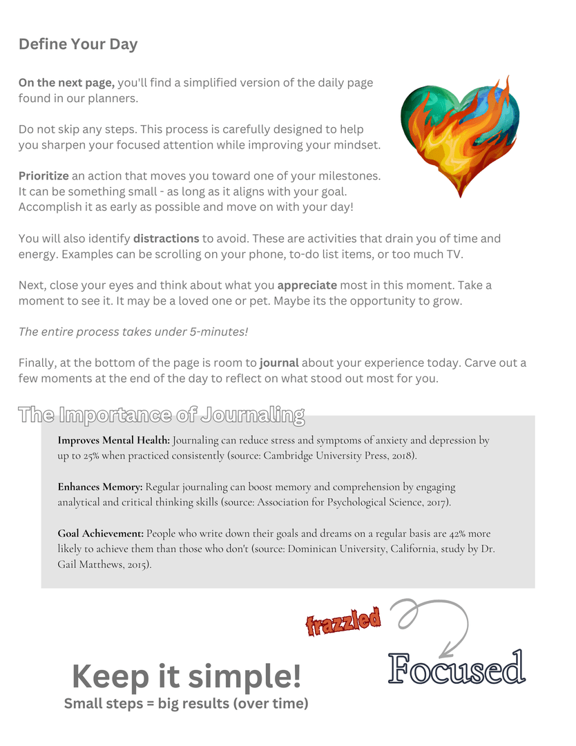 Digital Goal Planning Workbook - Printable