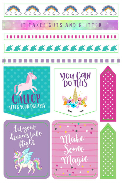 Essentials Unicorn Planner Stickers