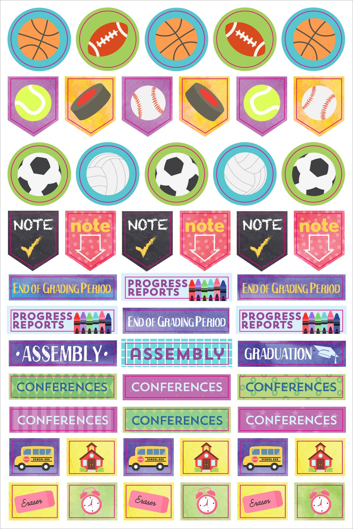 Essentials Teacher Planner Stickers