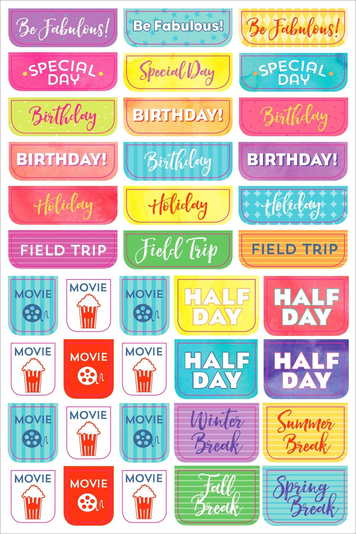 Essentials Student Planner Stickers