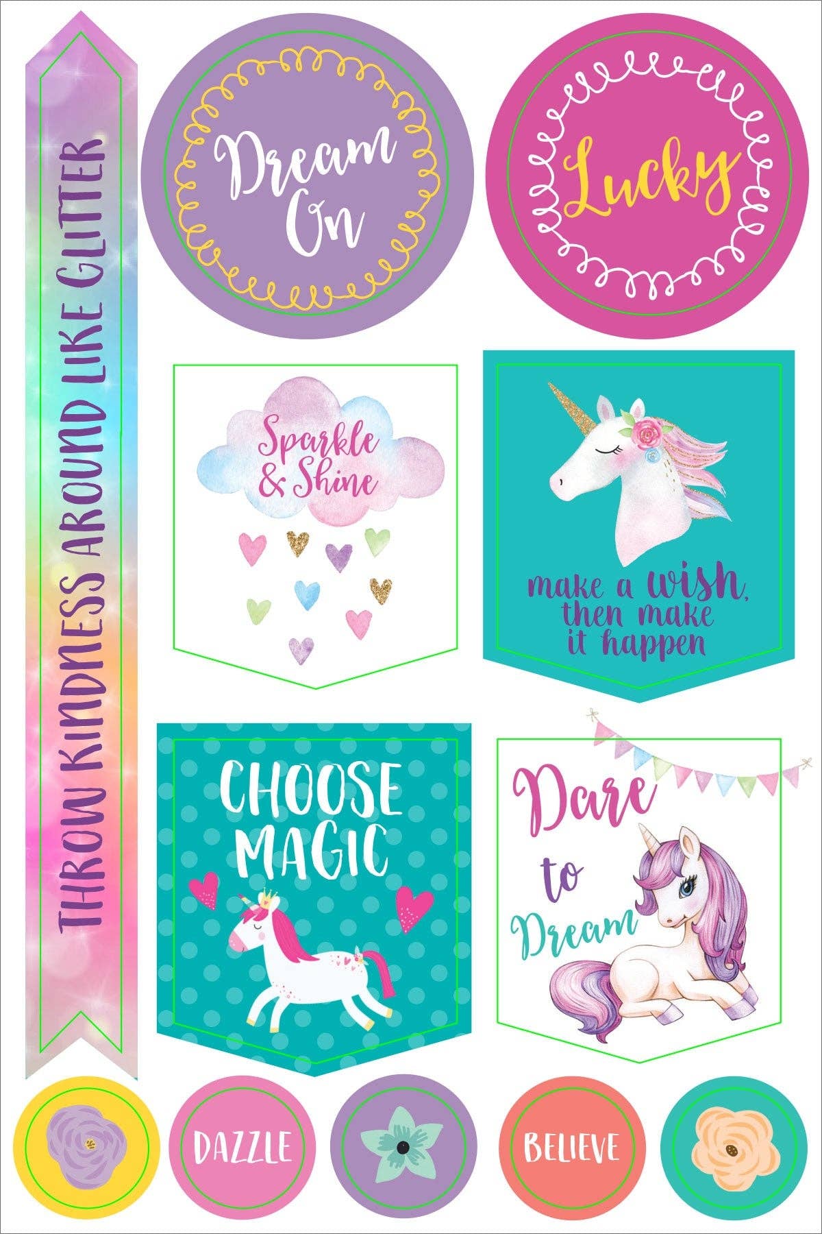 Essentials Unicorn Planner Stickers