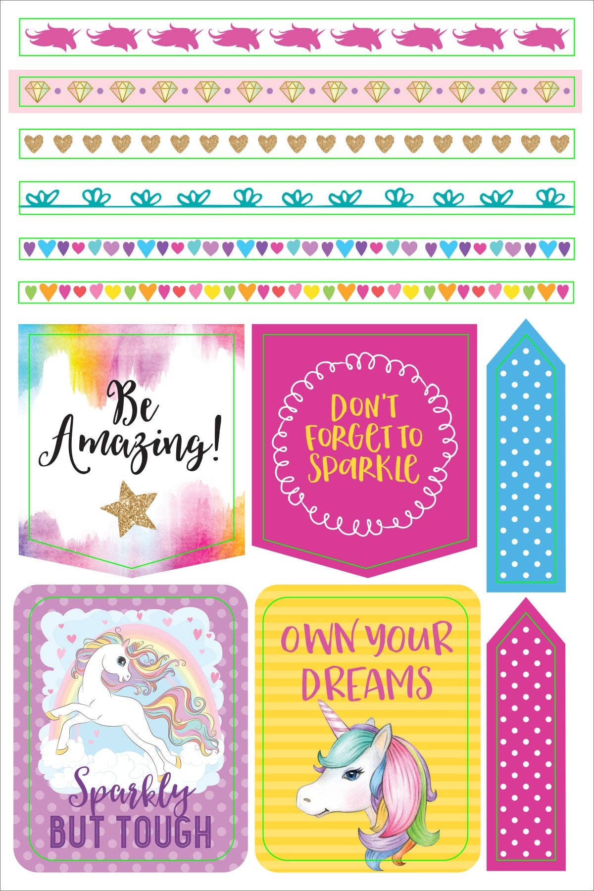 Essentials Unicorn Planner Stickers