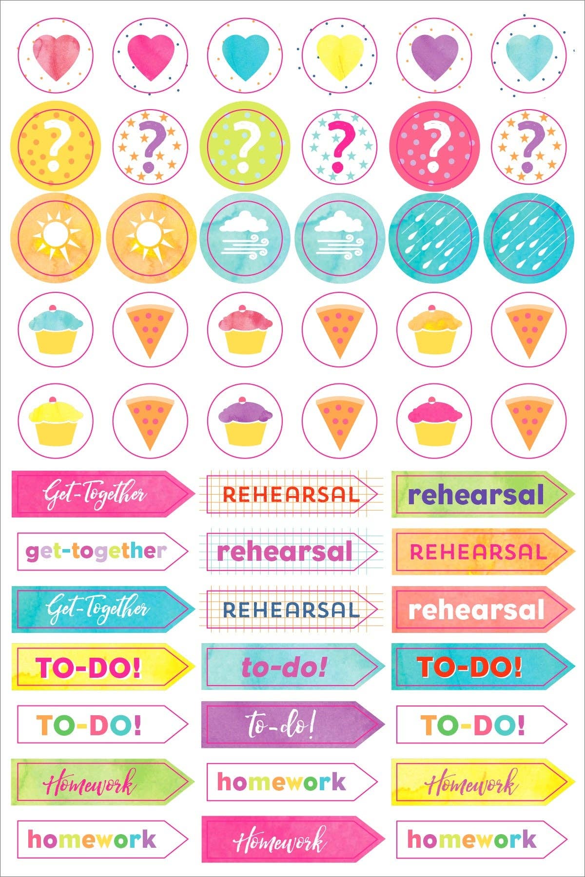 Essentials Student Planner Stickers