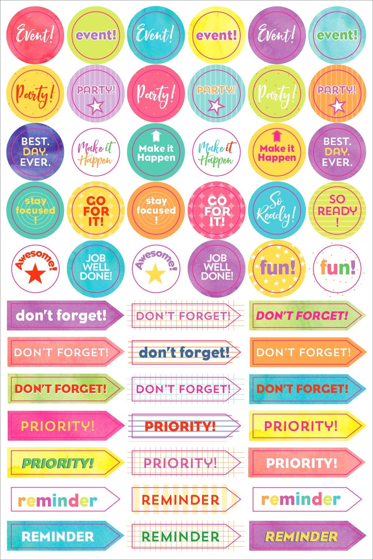 Essentials Student Planner Stickers