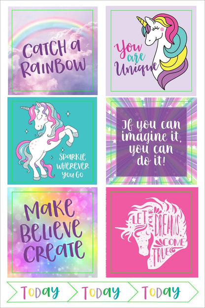 Essentials Unicorn Planner Stickers