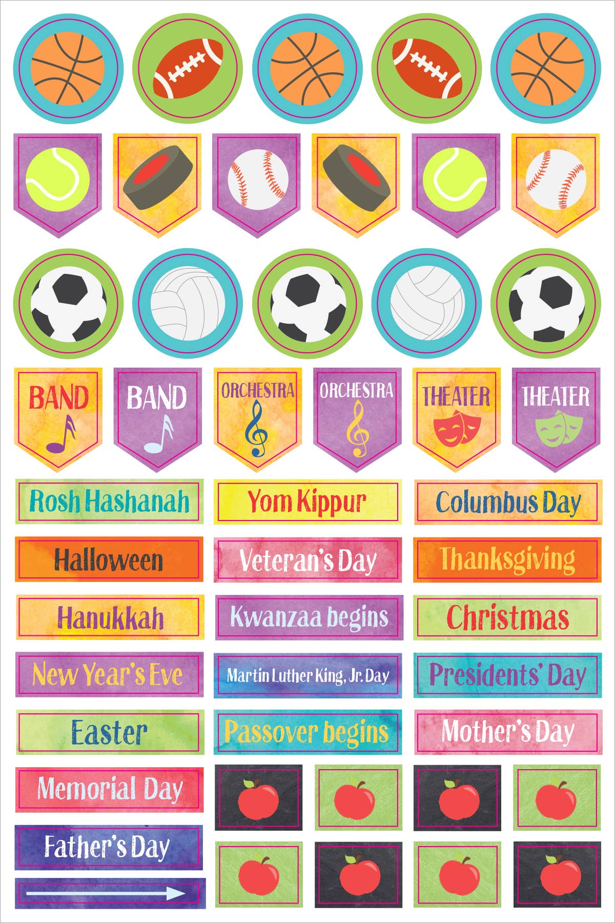 Essentials Teacher Planner Stickers