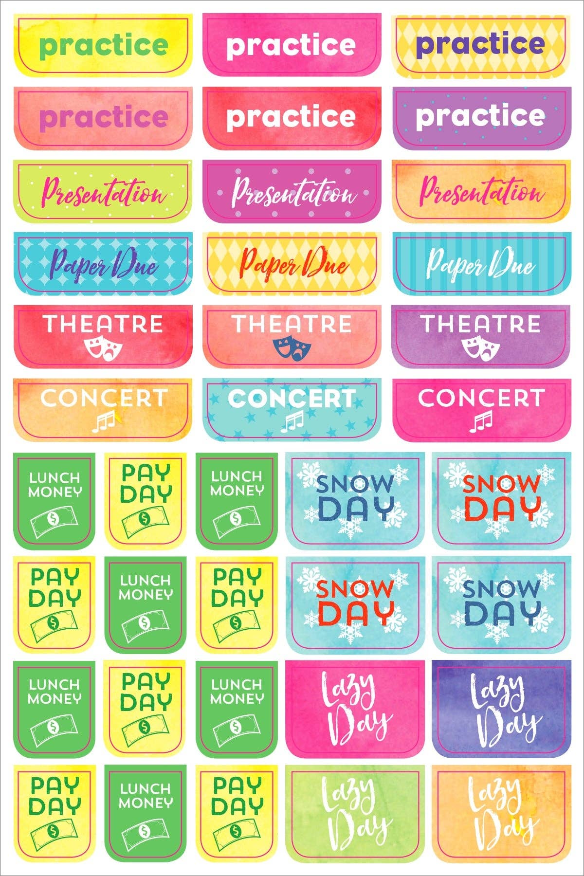 Essentials Student Planner Stickers