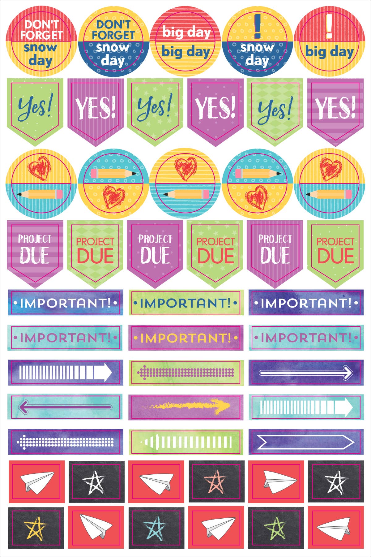 Essentials Teacher Planner Stickers