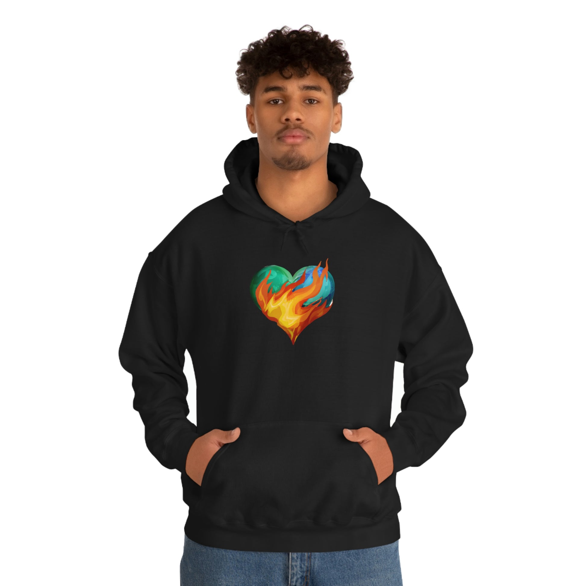 Heart on Fire Unisex Heavy Blend™ Hooded Sweatshirt