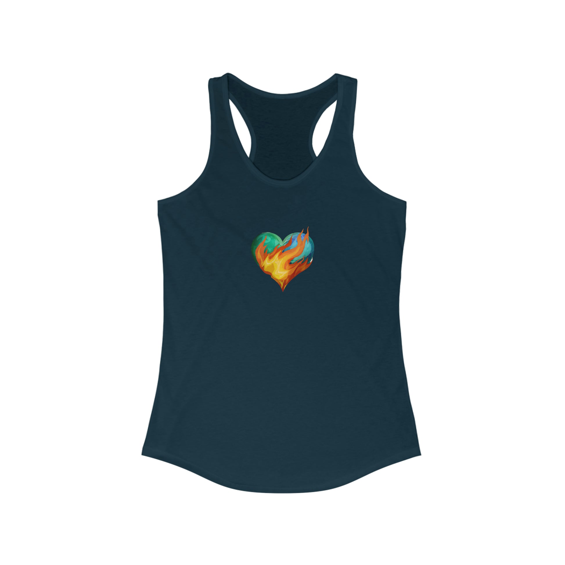 Defined Life "Heart on Fire" Women's Ideal Racerback Tank