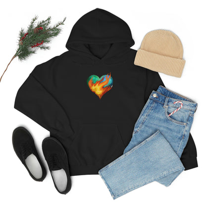 Heart on Fire Unisex Heavy Blend™ Hooded Sweatshirt