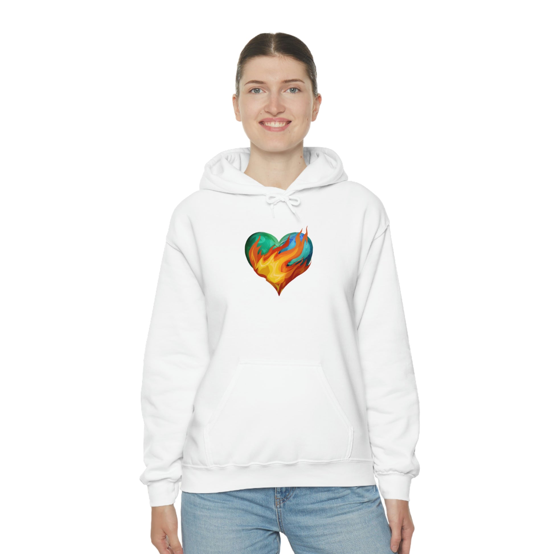 Heart on Fire Unisex Heavy Blend™ Hooded Sweatshirt