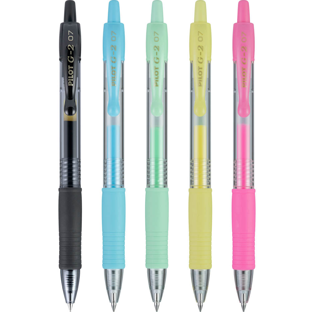 Pilot G2 Gel Pens, Pastel, - 5 pack