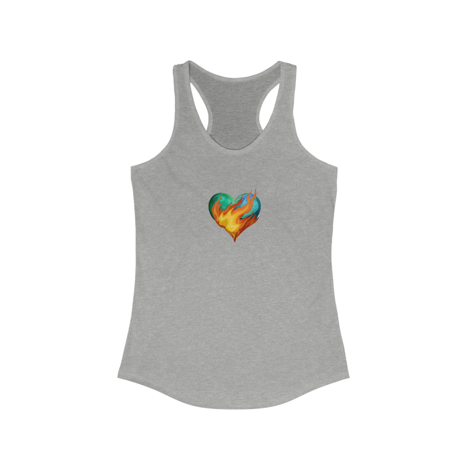 Defined Life "Heart on Fire" Women's Ideal Racerback Tank