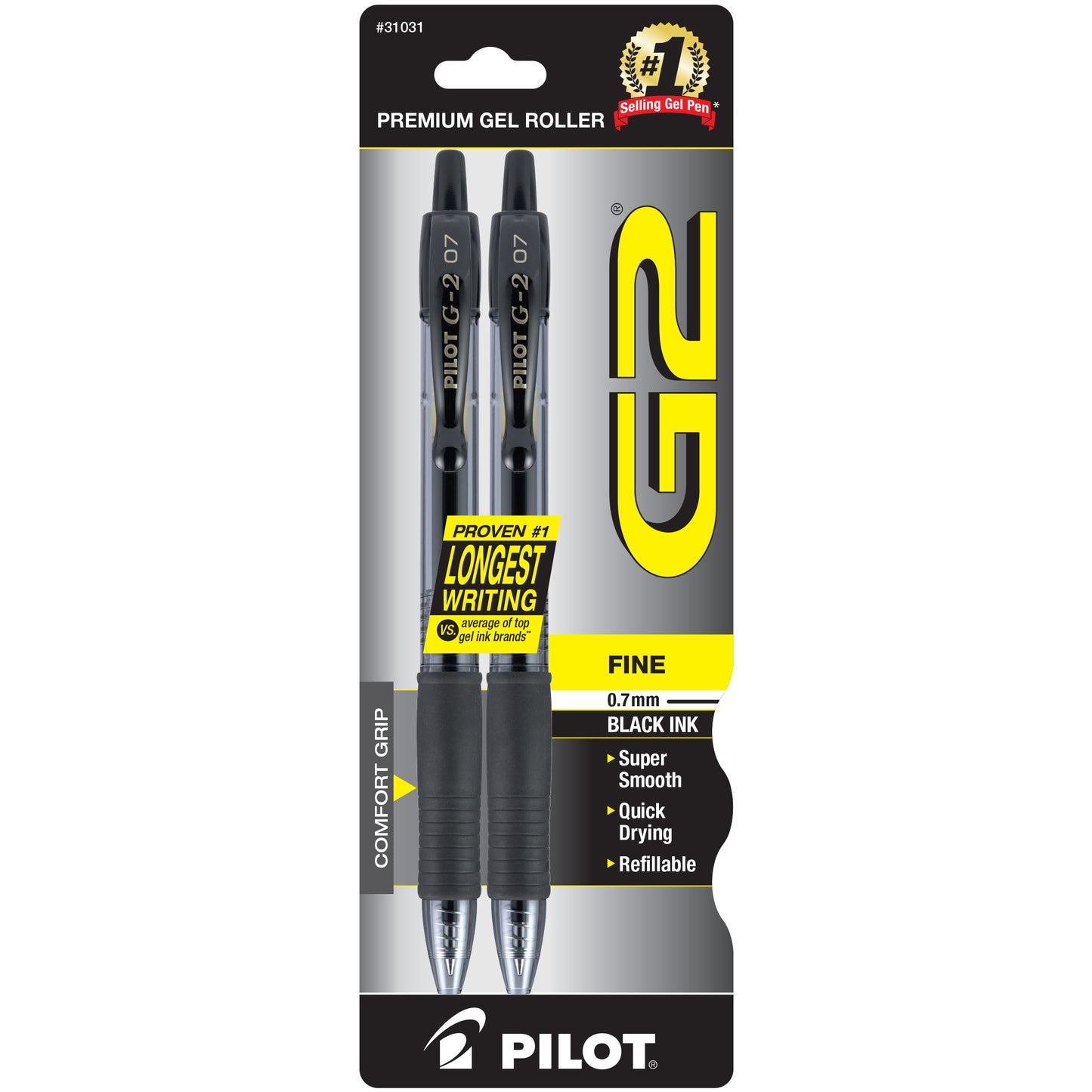 Pilot G2 Gel Pens - 2 Pack