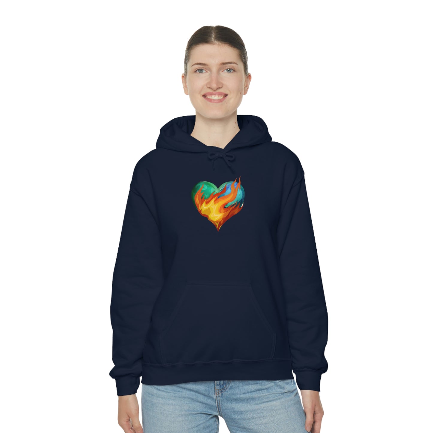 Heart on Fire Unisex Heavy Blend™ Hooded Sweatshirt