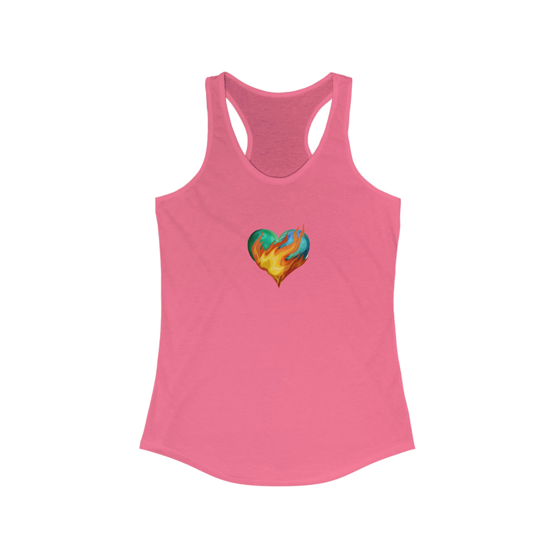 Defined Life "Heart on Fire" Women's Ideal Racerback Tank