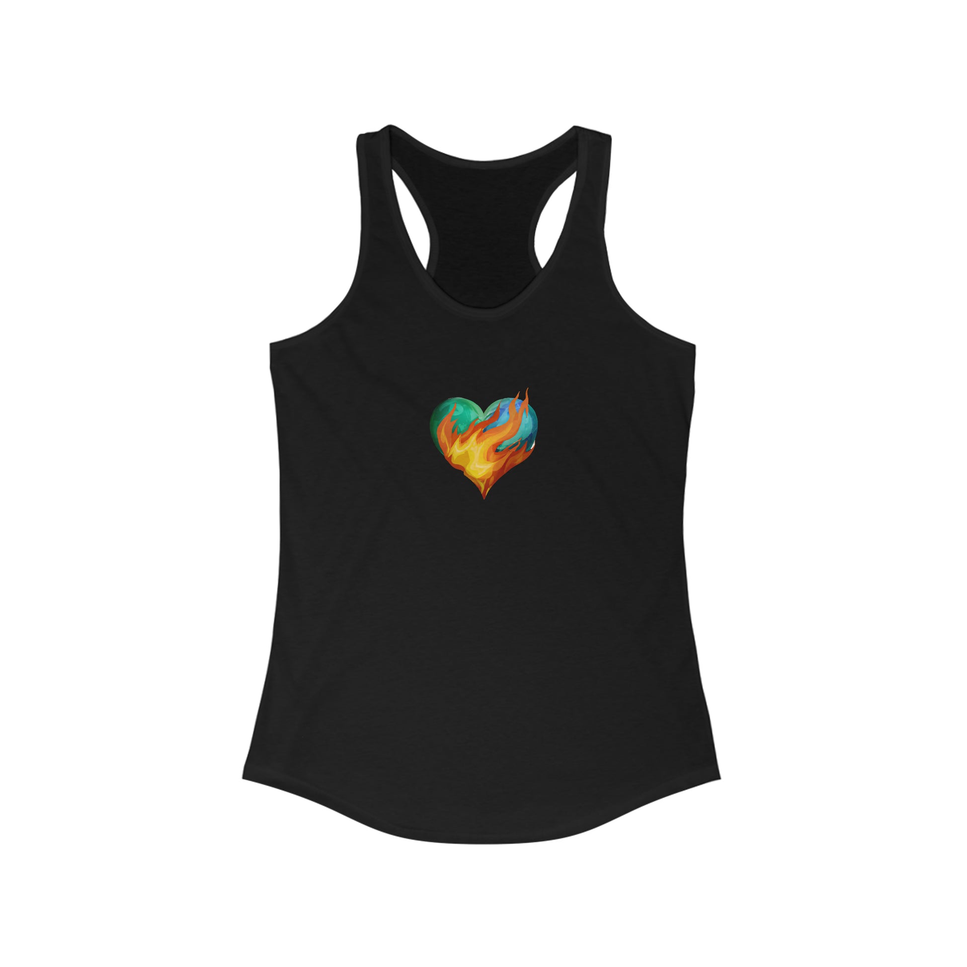 Defined Life "Heart on Fire" Women's Ideal Racerback Tank