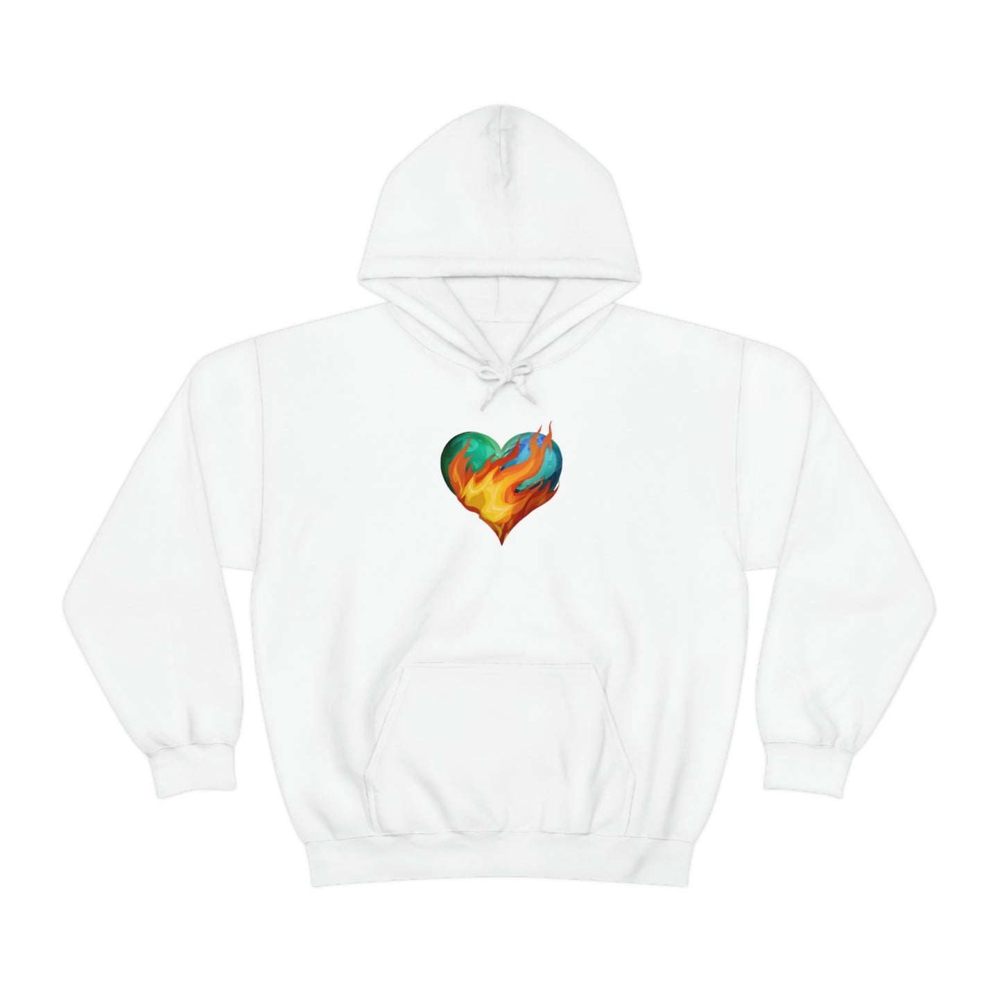 Heart on Fire Unisex Heavy Blend™ Hooded Sweatshirt