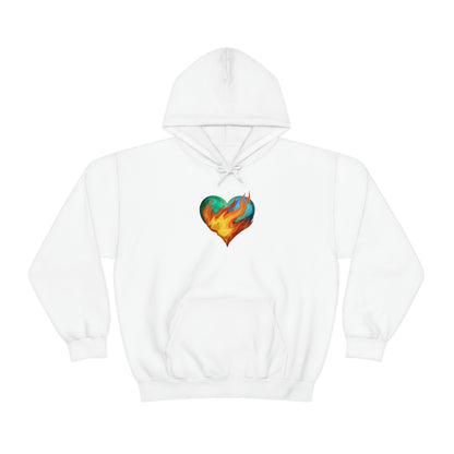 Heart on Fire Unisex Heavy Blend™ Hooded Sweatshirt