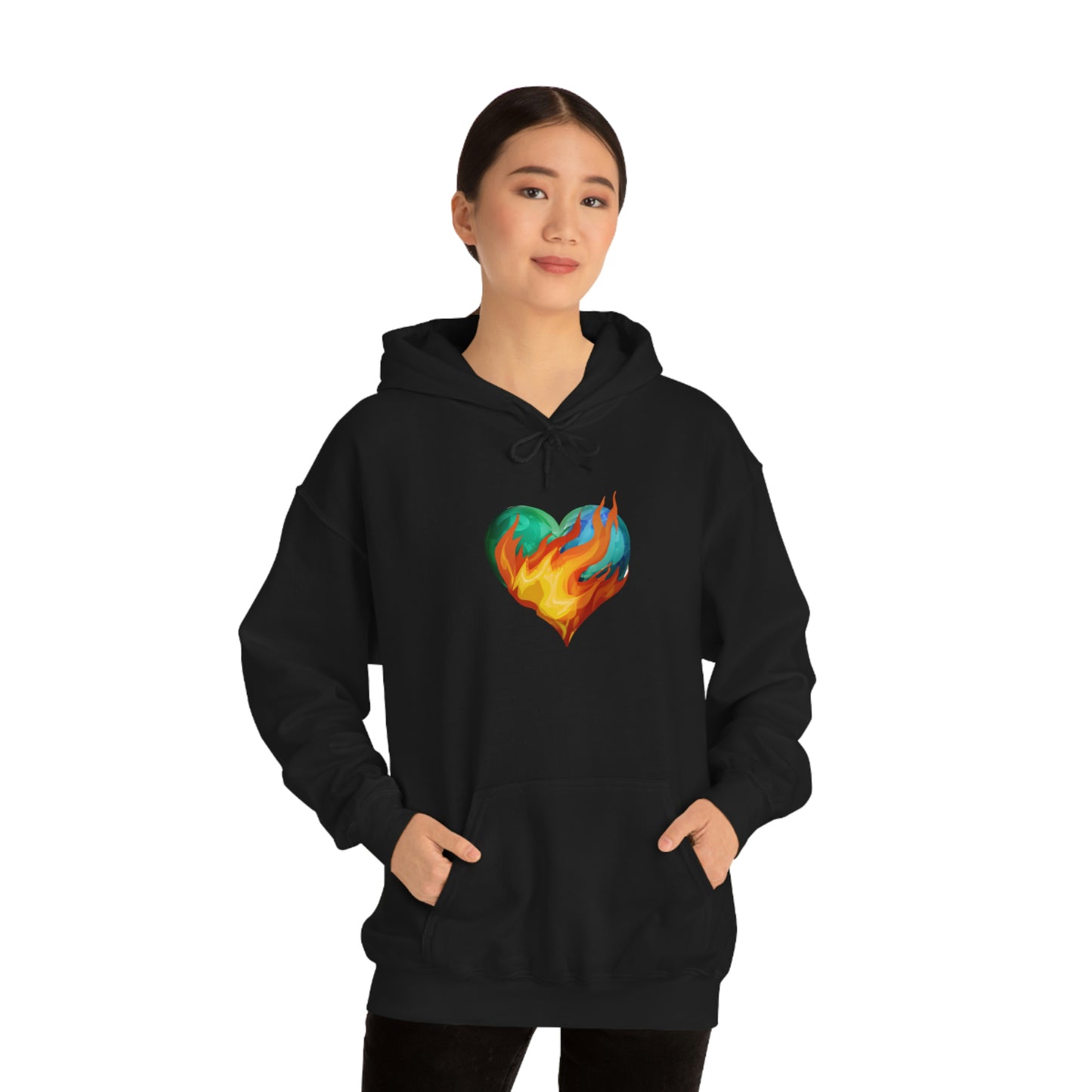 Heart on Fire Unisex Heavy Blend™ Hooded Sweatshirt