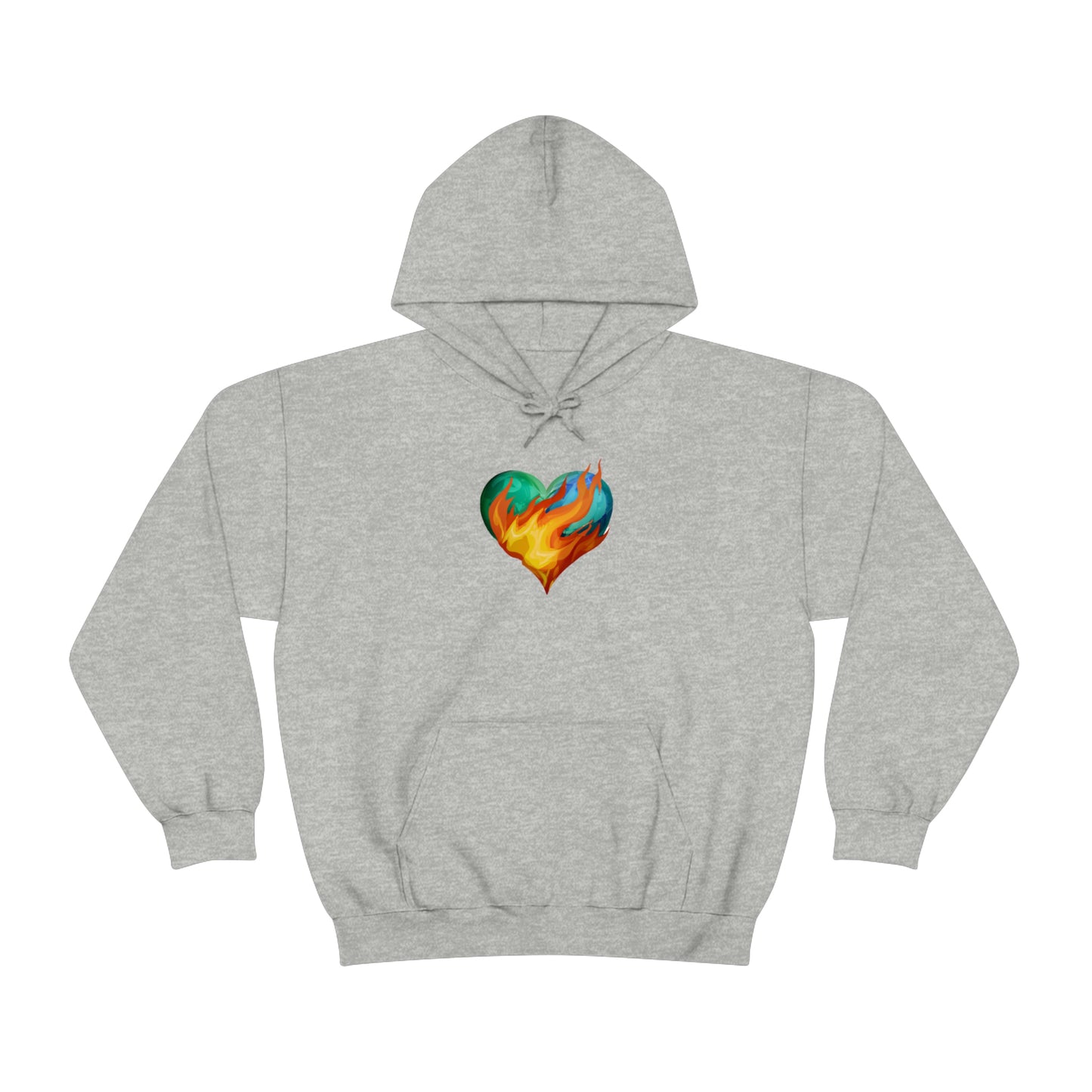 Heart on Fire Unisex Heavy Blend™ Hooded Sweatshirt