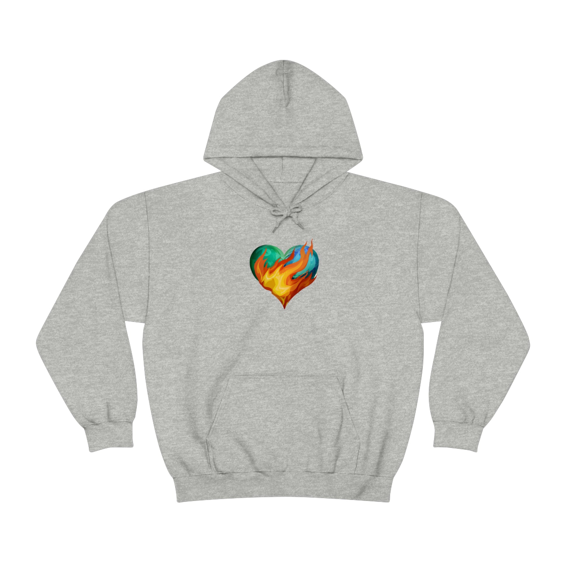 Heart on Fire Unisex Heavy Blend™ Hooded Sweatshirt