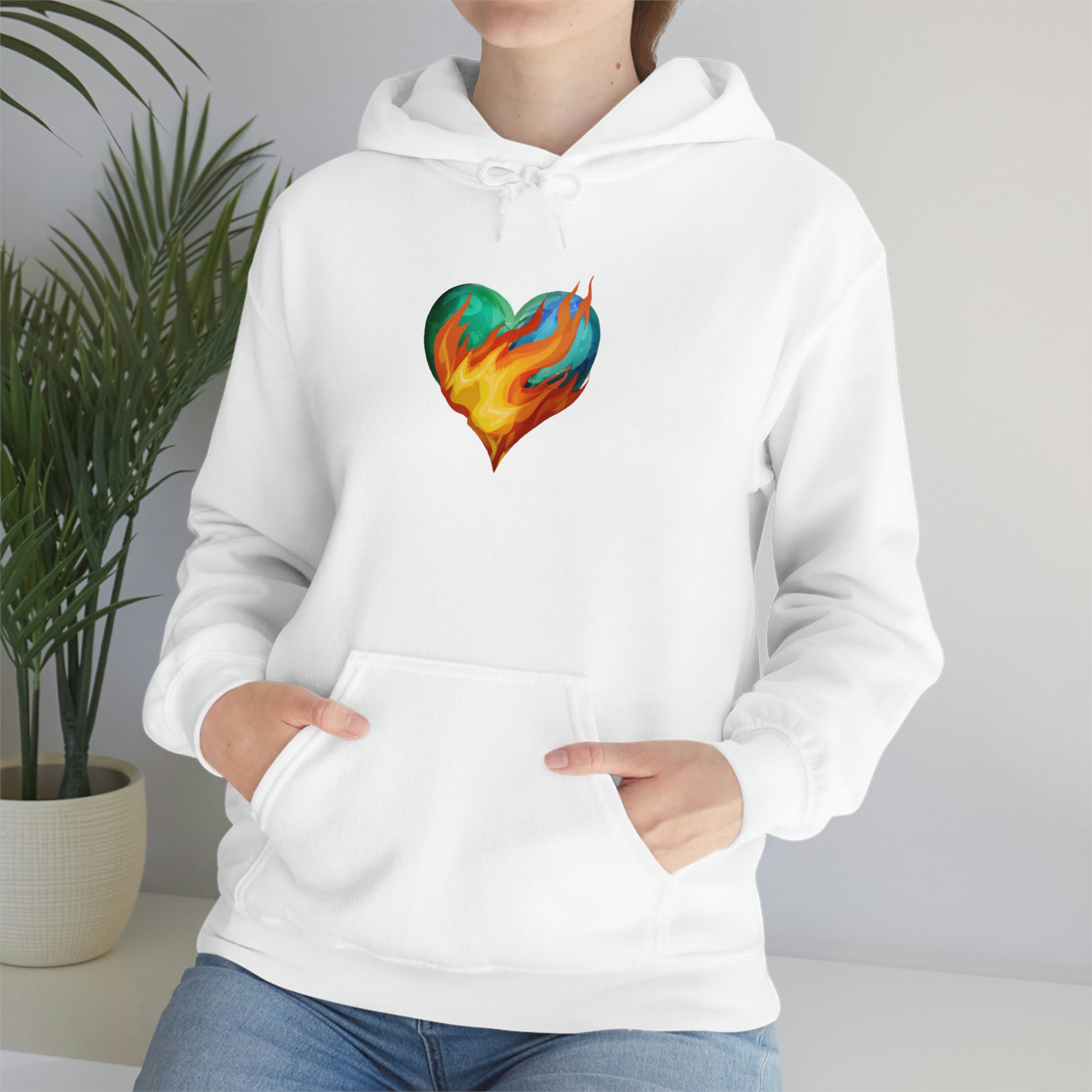 Heart on Fire Unisex Heavy Blend™ Hooded Sweatshirt