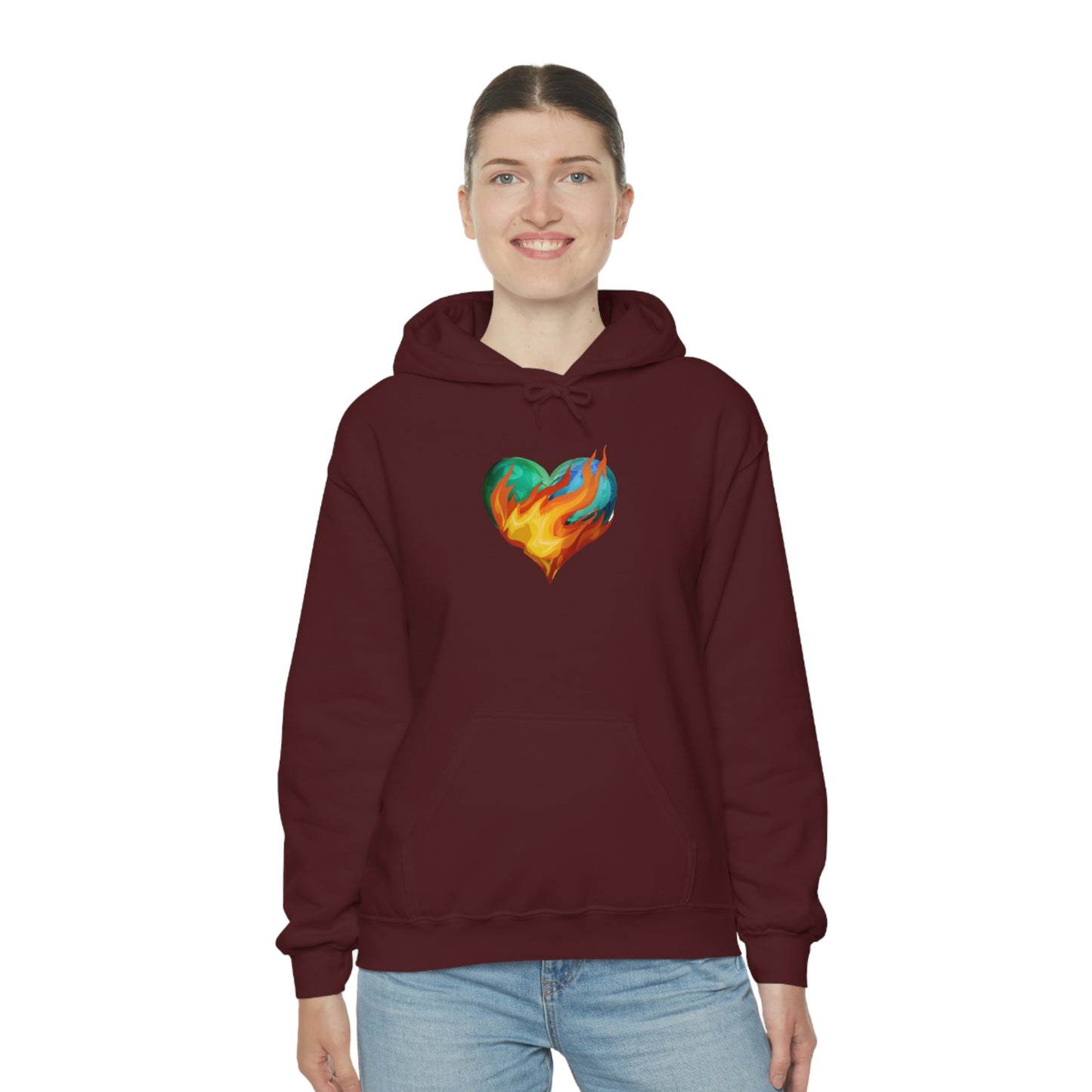 Heart on Fire Unisex Heavy Blend™ Hooded Sweatshirt