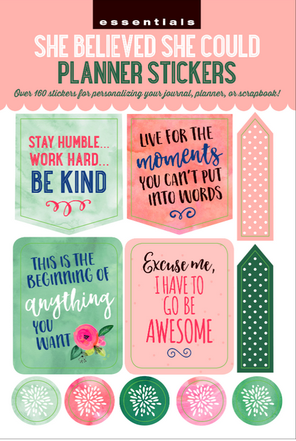 Essentials She Believed She Could Planner Stickers