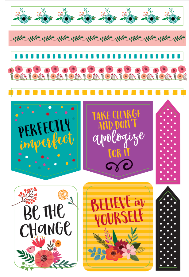 Essentials, Wake Up, Kick Ass, Repeat. Planner Stickers