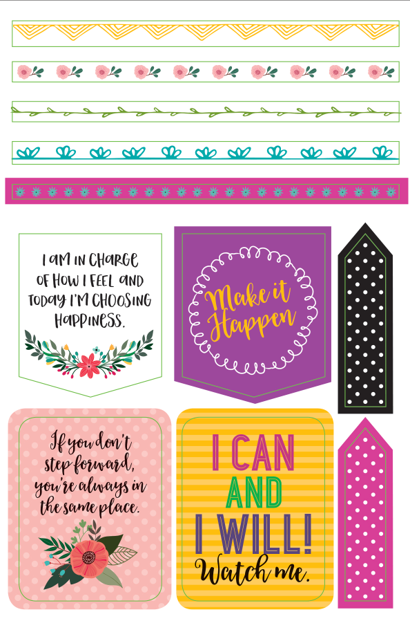 Essentials, Wake Up, Kick Ass, Repeat. Planner Stickers