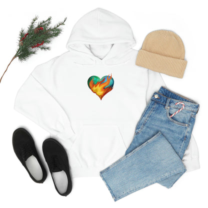 Heart on Fire Unisex Heavy Blend™ Hooded Sweatshirt