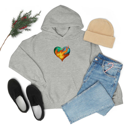 Heart on Fire Unisex Heavy Blend™ Hooded Sweatshirt