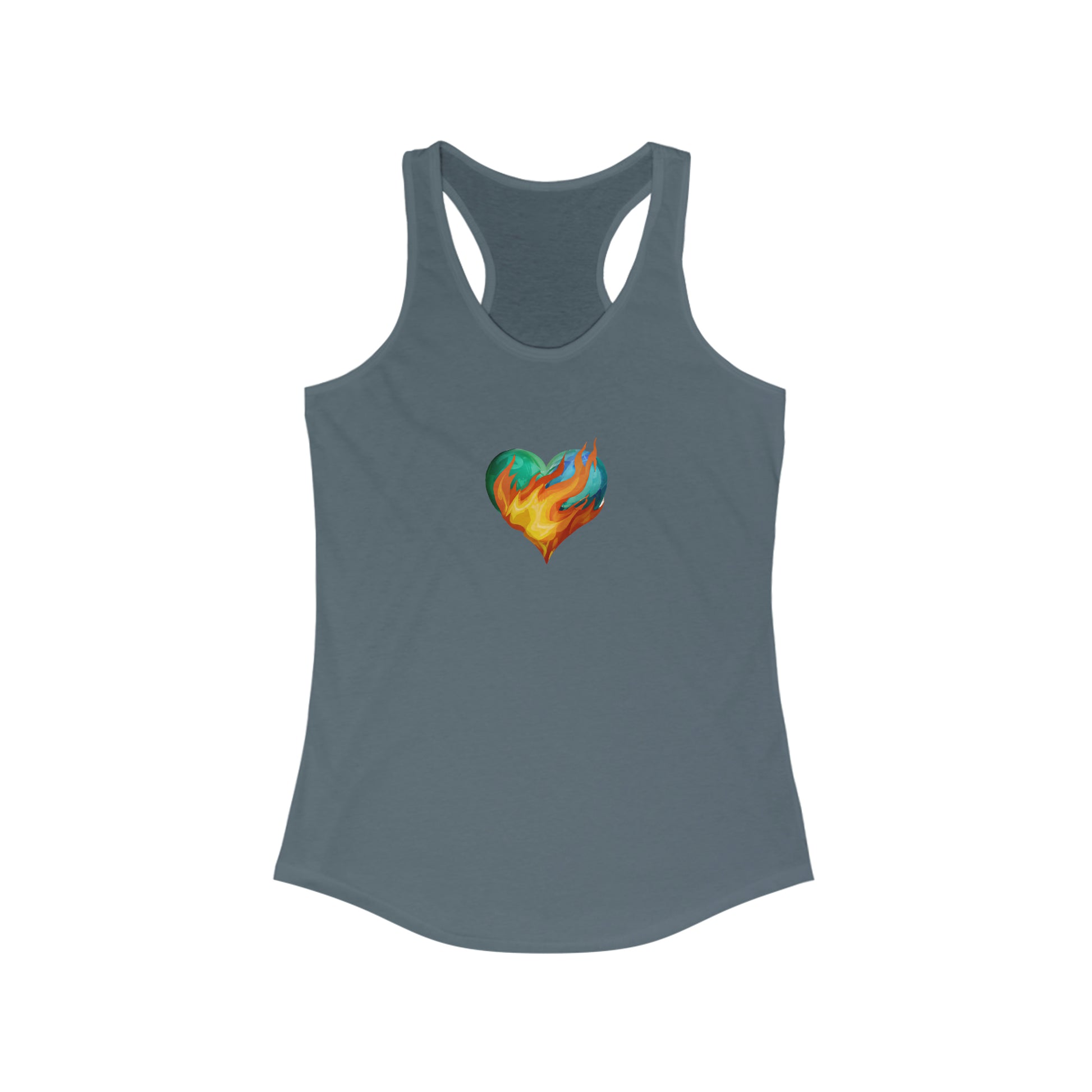 Defined Life "Heart on Fire" Women's Ideal Racerback Tank