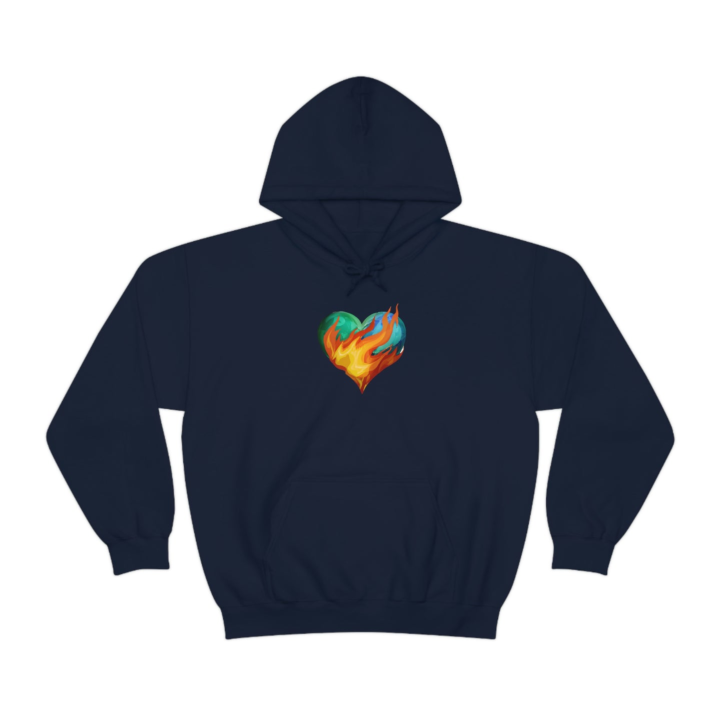 Heart on Fire Unisex Heavy Blend™ Hooded Sweatshirt